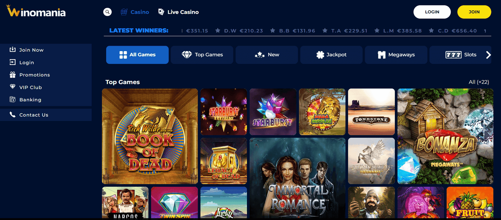 Оцінка WinOMania Gambling Enterprise (2025) – звичайні рекламні акції Оцінка WinOMania Gambling Enterprise (2025) – звичайні рекламні акції